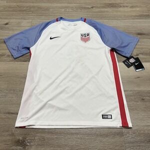 Nike USA Soccer Jersey 2016 Eric Parker 8 Dri Fit Mens Large White NWT Flaws